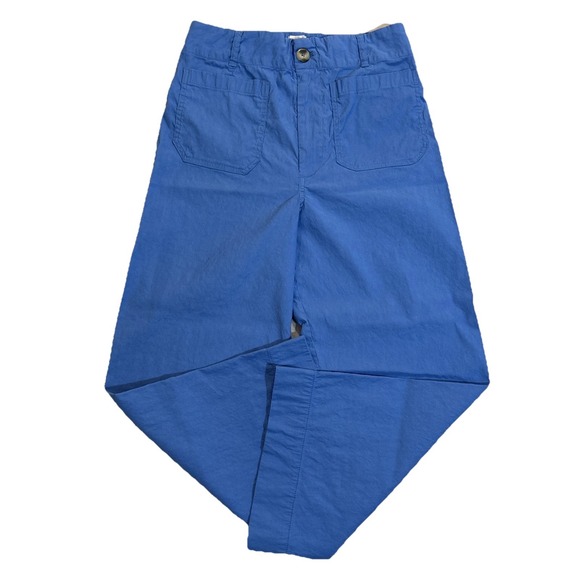 Maeve Anthropologie The Colette Cropped Wide-Leg Pants Sz 32  Edition Blue EUC - Picture 4 of 10